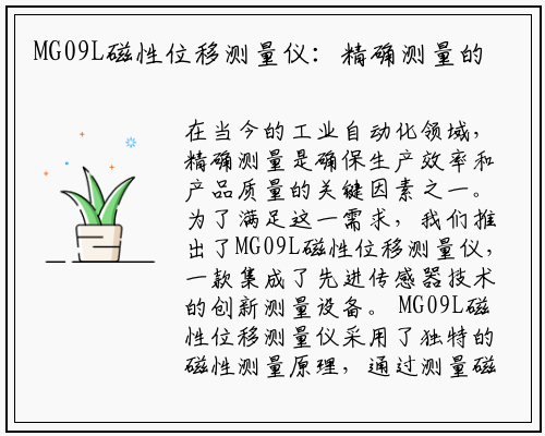 MG09L磁性位移测量仪：精确测量的创新解决方案